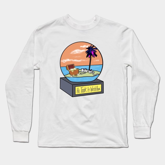 Gold Island Long Sleeve T-Shirt by Nerdpins